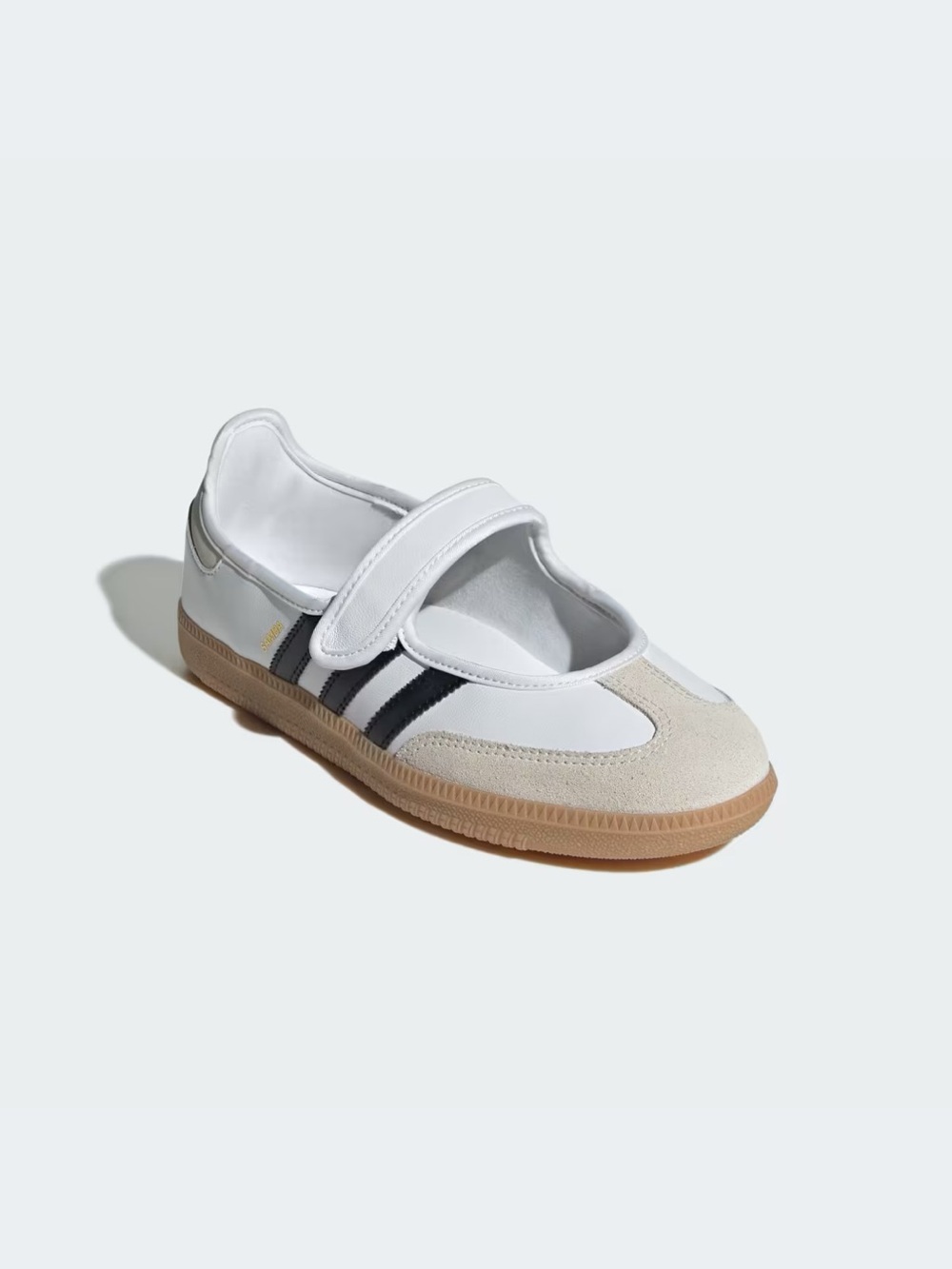 adidas Samba Mary-Jane Sneaker in White, Black & Gum - Picture 3 of 3